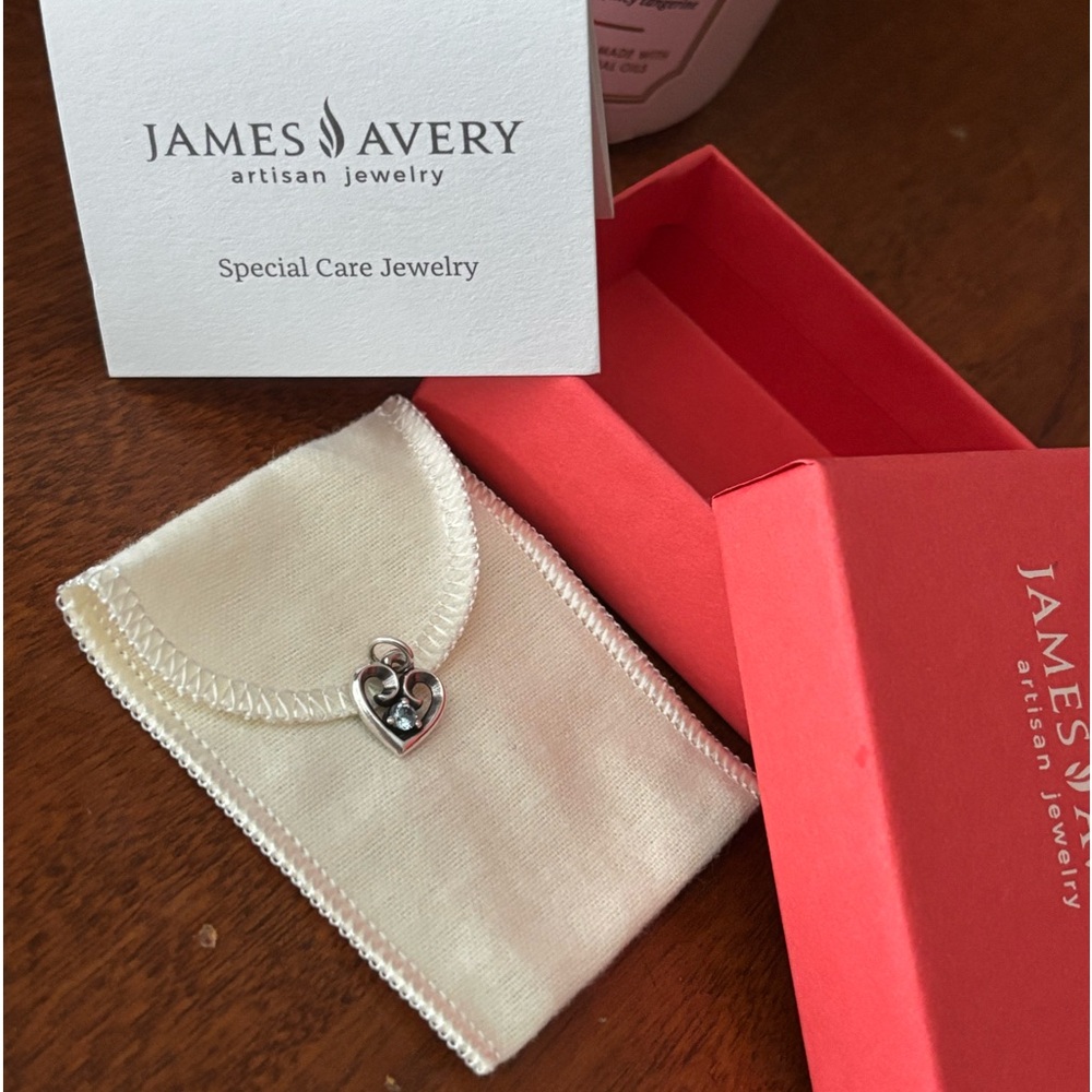 James Avery Lab-created Aqua Spinel charm